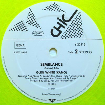 Glen White (Kano)* : This Is The Night (12", Yel)