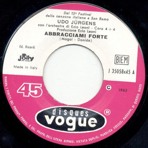 Udo Jurgens* : Abbracciami Forte (7")