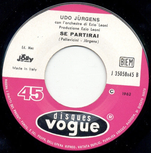 Udo Jurgens* : Abbracciami Forte (7")