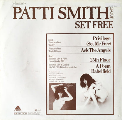 Patti Smith Group : Set Free (12", EP)