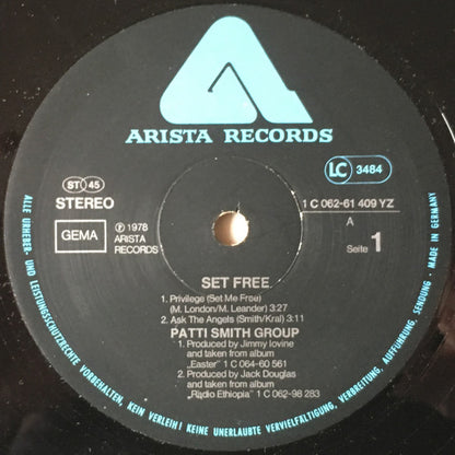 Patti Smith Group : Set Free (12", EP)