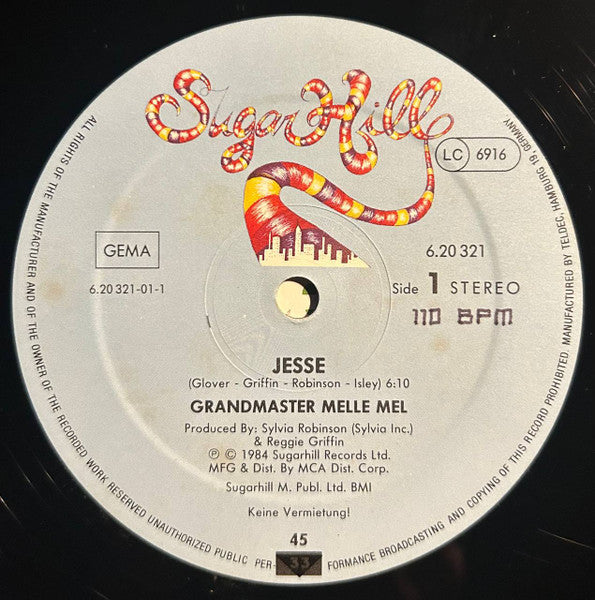 Grandmaster Melle Mel : Jesse (12", Maxi)