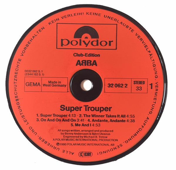 ABBA : Super Trouper  (LP, Album, Club)