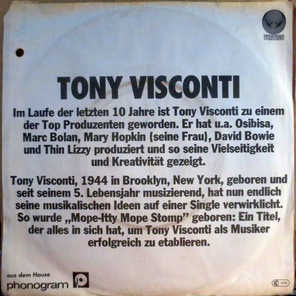 Tony Visconti : Mope-Itty Mope Stomp (7", Single)