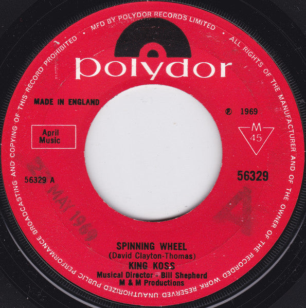 King Koss : Spinning Wheel (7", Single)