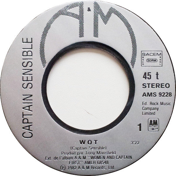 Captain Sensible : Wot! (7", Single)