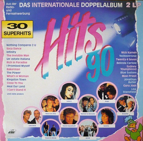 Various : Hits 90 - Das Internationale Doppelalbum (2xLP, Comp)
