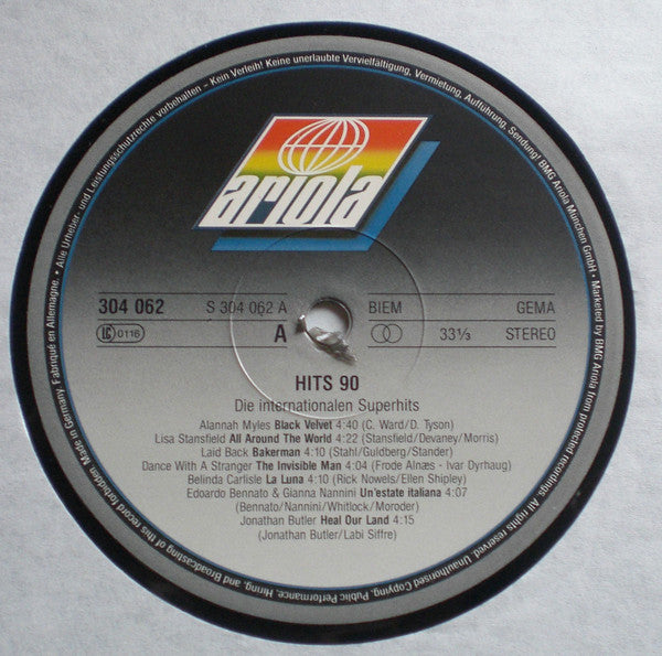 Various : Hits 90 - Das Internationale Doppelalbum (2xLP, Comp)