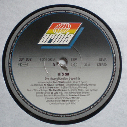 Various : Hits 90 - Das Internationale Doppelalbum (2xLP, Comp)