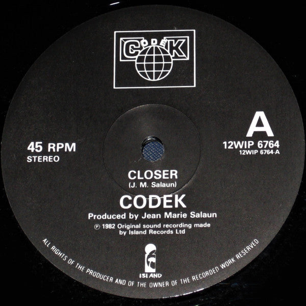 Codek : Closer / Tim Toum (12", Die)
