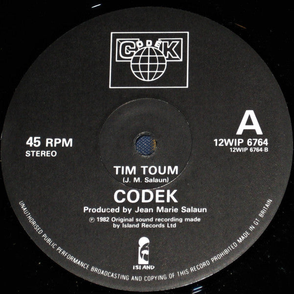 Codek : Closer / Tim Toum (12", Die)