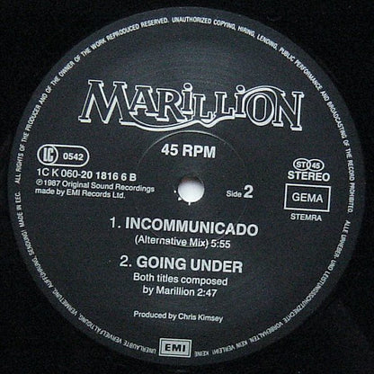 Marillion : Incommunicado (12")