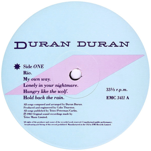 Duran Duran : Rio (LP, Album, Tex)