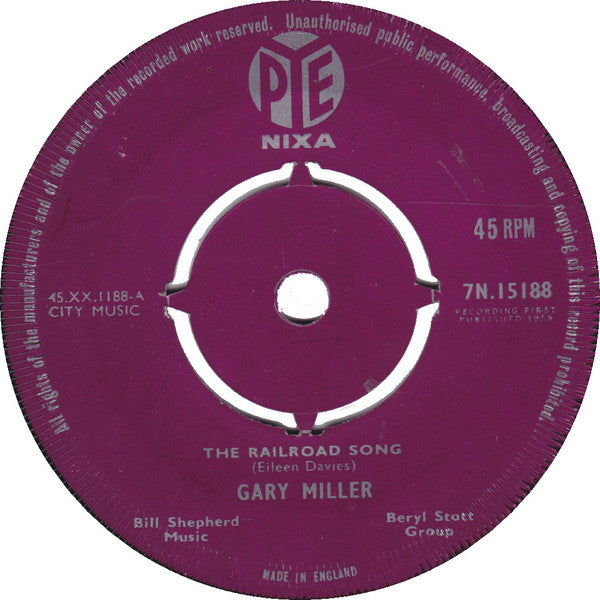 Gary Miller (2) : The Railroad Song/ Jezebel (7", Single)