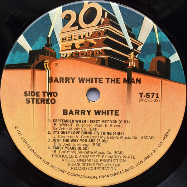 Barry White : Barry White The Man (LP, Album, San)