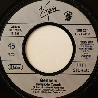Genesis : Invisible Touch (7", Single)