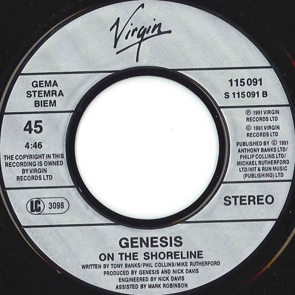 Genesis : I Can't Dance (7", Single)