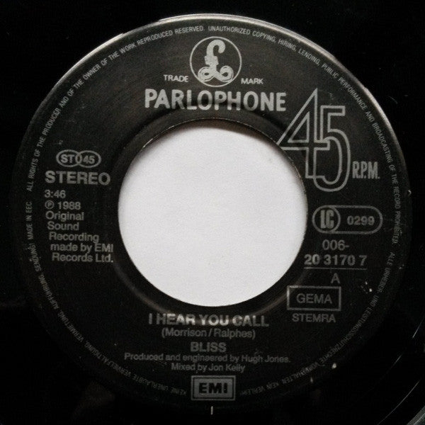 Bliss (10) : I Hear You Call (7", Single)