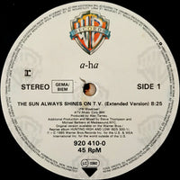 a-ha : The Sun Always Shines On T.V. (12", Maxi)
