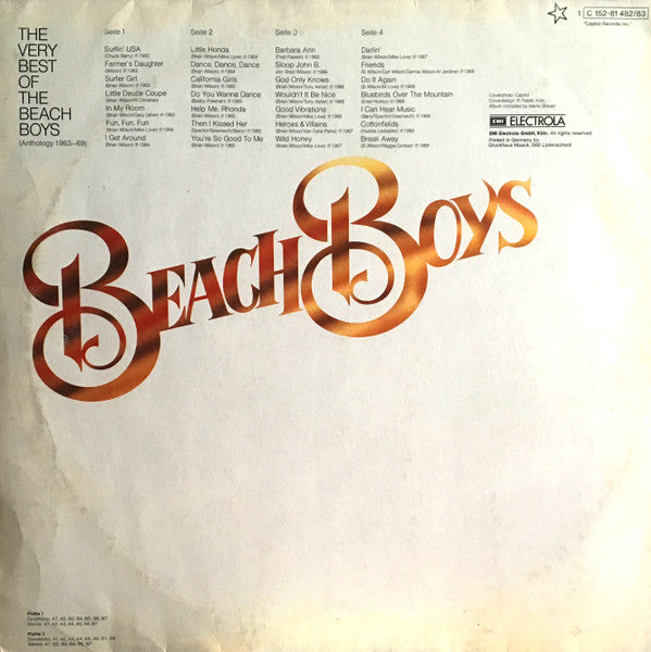 The Beach Boys : The Very Best Of The Beach Boys (Anthology 1963-69) (2xLP, Comp, Duo)