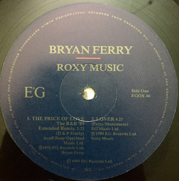 Bryan Ferry : The Price Of Love (12")