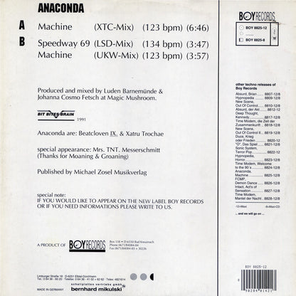 Anaconda : Machine (12", Maxi)