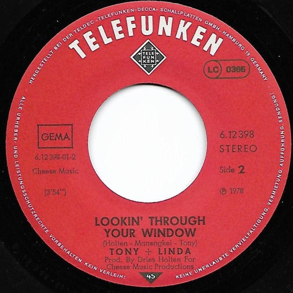 Tony & Linda : Yo Te Quiero (7", Single)