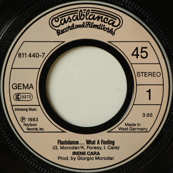 Irene Cara : Flashdance... What A Feeling   (7", Single)