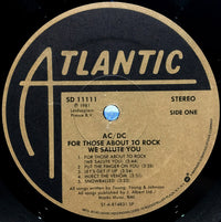 AC/DC : For Those About To Rock (We Salute You) (LP, Album, Spe)