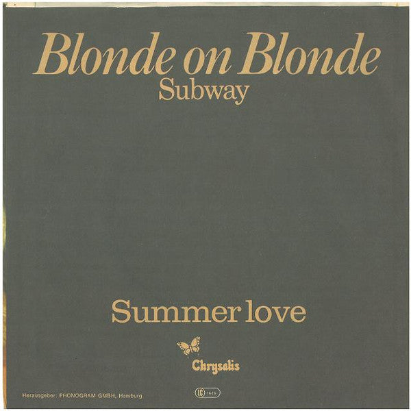 Blonde On Blonde : Subway (7", Single)