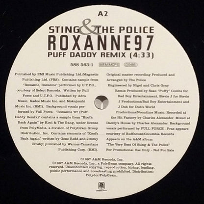 Sting & The Police : Roxanne '97 (Puff Daddy Remix) (12", Promo)