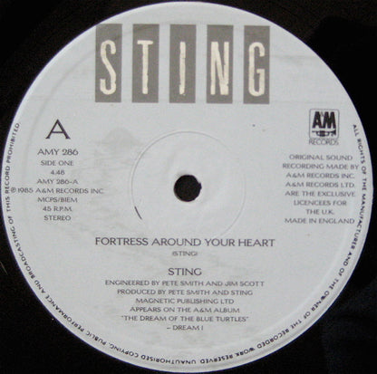 Sting : Fortress Around Your Heart (12", Single, PRS)