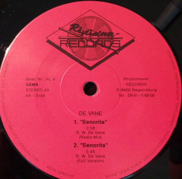 Ronny De Vane : If I Could Have It My Way (12", Single)