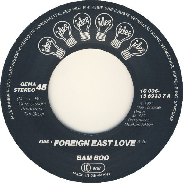 Bam Boo (2) : Foreign East Love (7", Single)