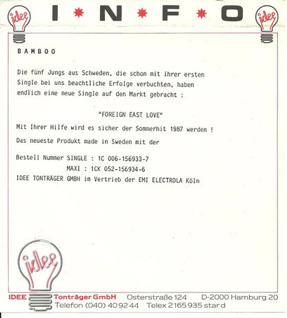 Bam Boo (2) : Foreign East Love (7", Single)