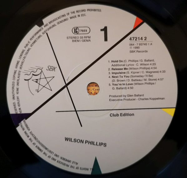 Wilson Phillips : Wilson Phillips (LP, Album, Club)