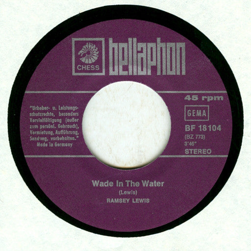 Ramsey Lewis : Wade In The Water / Soul Man (7", Single)