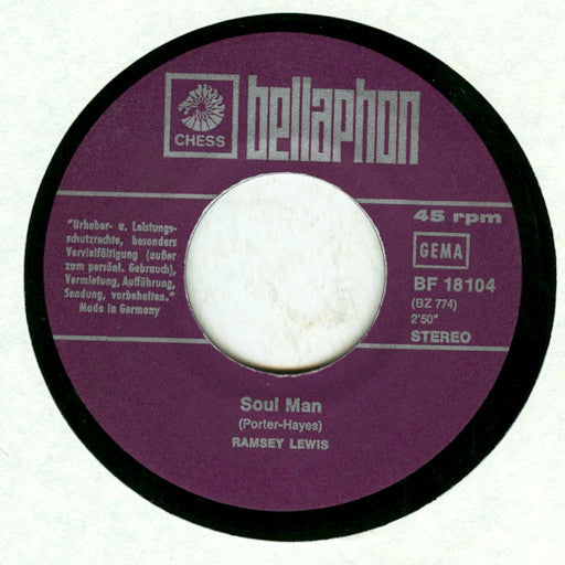 Ramsey Lewis : Wade In The Water / Soul Man (7", Single)