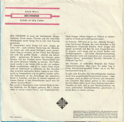 Ben Steneker : Anne Mary / Schön Ist Die Liebe (7", Single)