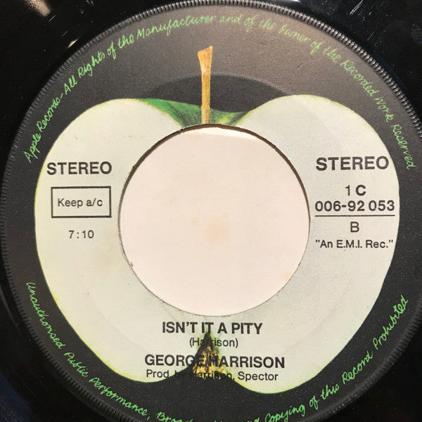 George Harrison : My Sweet Lord / Isn't It A Pity (7", Single)