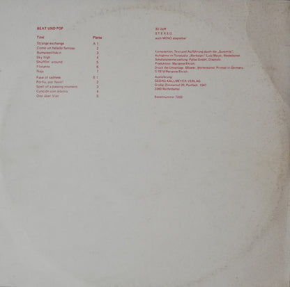 Summits : Beat + Pop - Grundformen Und Tänze (LP, Album, RP)