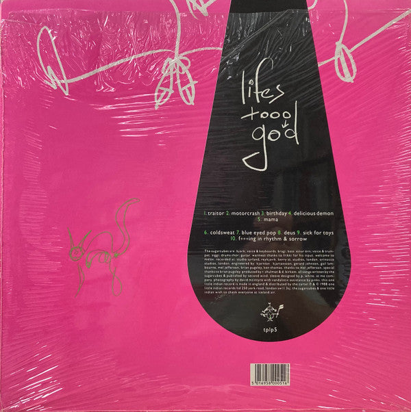 The Sugarcubes : Life's Too Good (LP, Album, Pin)
