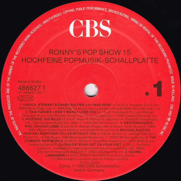 Various : Ronny's Pop Show 15 (Hochfeine Pop-Musik-Schallplatte) (2xLP, Comp)