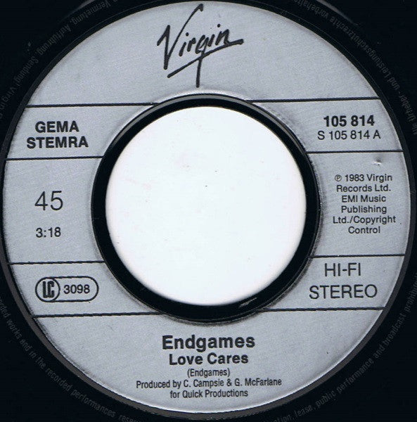 Endgames : Love Cares (7", Single)