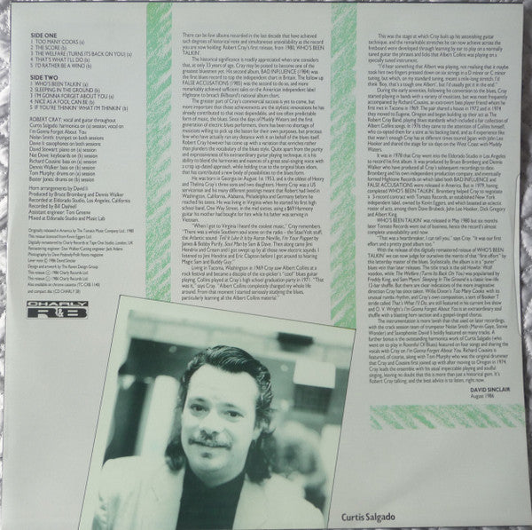 The Robert Cray Band : Who's Been Talkin' (LP, RE, RM)