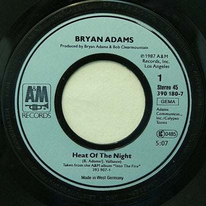 Bryan Adams : Heat Of The Night (7", Single)