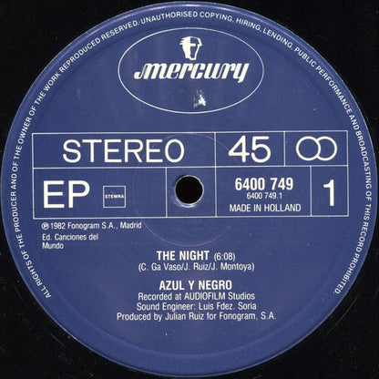 Azul Y Negro : La Noche (12", Maxi)