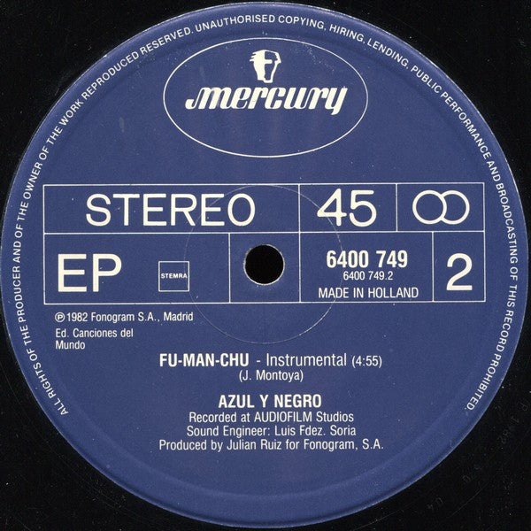 Azul Y Negro : La Noche (12", Maxi)