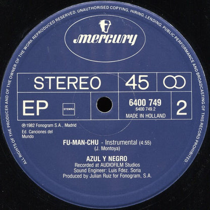Azul Y Negro : La Noche (12", Maxi)