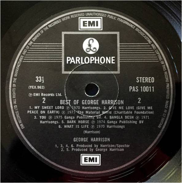 George Harrison : The Best Of George Harrison (LP, Comp)